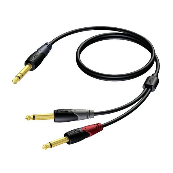 Procab CLA721 Classic câble adaptateur jack stéréo - 2x jack mono 1,5m