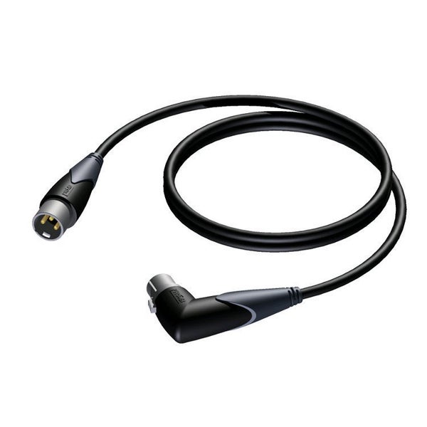 Procab CLA903 cable XLR macho - XLR hembra en ángulo recto (3 metros)