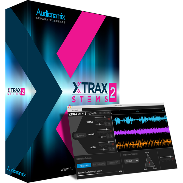 Audionamix XTRAX Stems 2 audio separator for PC and Mac