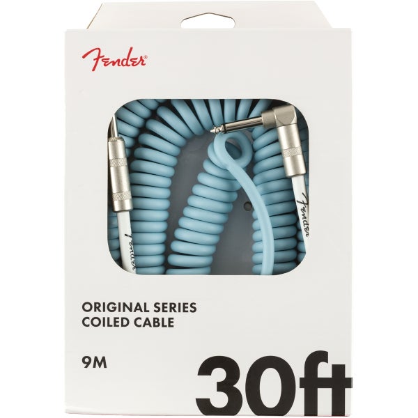 Fender Original cable en espiral cable para instrumentos 9m 6,3mm Azul