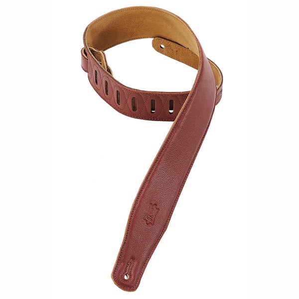Levys Leathers M26GF-BRG correa de guitarra acolchada de piel,