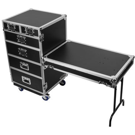 Odyssey FZWB6WDLX Work Box Tour Case with 6 Drawers + Table | Bax Music