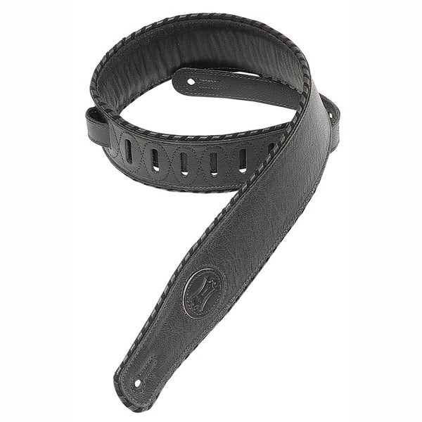 Levys Leathers MSS13-BLK correa de guitarra de piel, negro