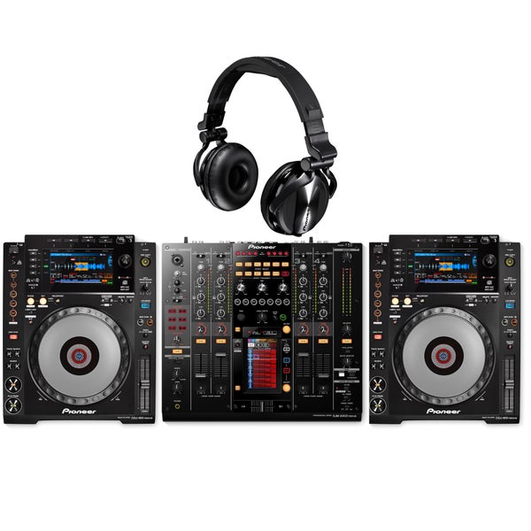 Pioneer DJ DJ Set 2x CDJ-900NXS + DJM-2000 + HDJ1500 koptelefoon