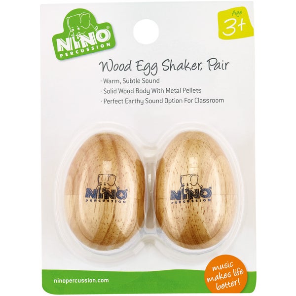 Nino Percussion NINO562-2 hueveras de madera pequeñas (1 par)