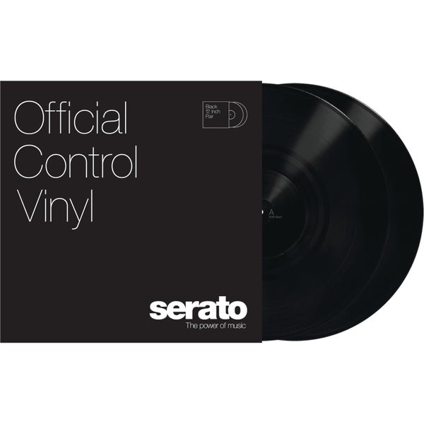 Serato SCV-PS-BLK-OJ Standard Colors 12" Black Timecode Vinyl Records (2x)