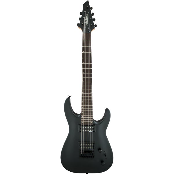 Jackson JS22-7 Dinky 7-strängad, svart elgitarr