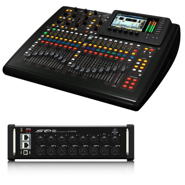 Behringer X32 Compact + SD8 digital mixer set
