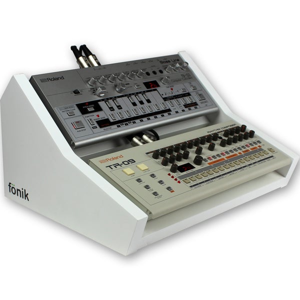 Fonik Audio Innovations white stand for 2x Roland Boutique