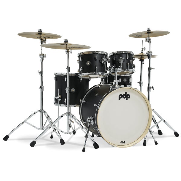 PDP Drums PDST2015BK Spectrum Ebony Satin 5-piece shell set