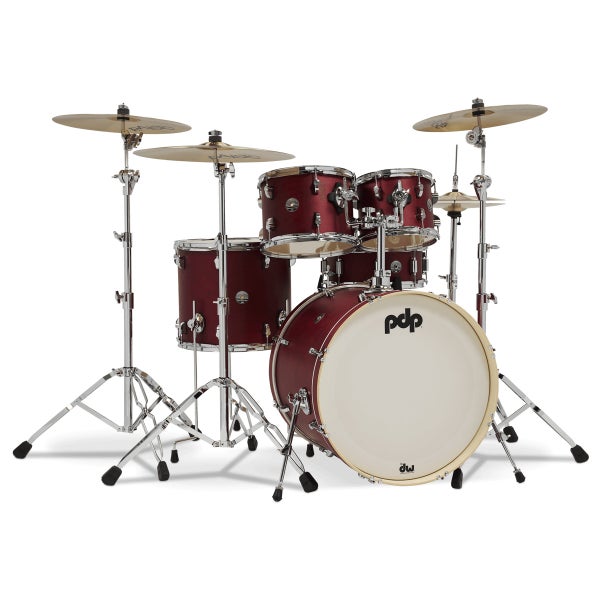 PDP Drums PDST2215RD Spectrum Cherry Satin 5-piece shell set