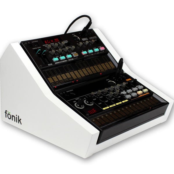 Fonik Audio Innovations stand for 2x Korg Volca, white