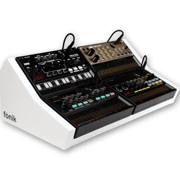 Fonik Audio Innovations stand for 4x Korg Volca, white