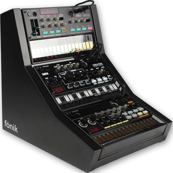 Fonik Audio Innovations stand for 3x Korg Volca, black