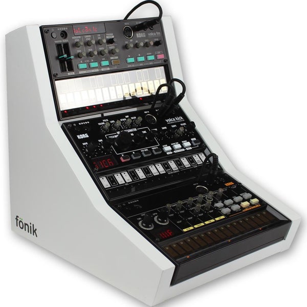 Fonik Audio Innovations stand for 3x Korg Volca, white