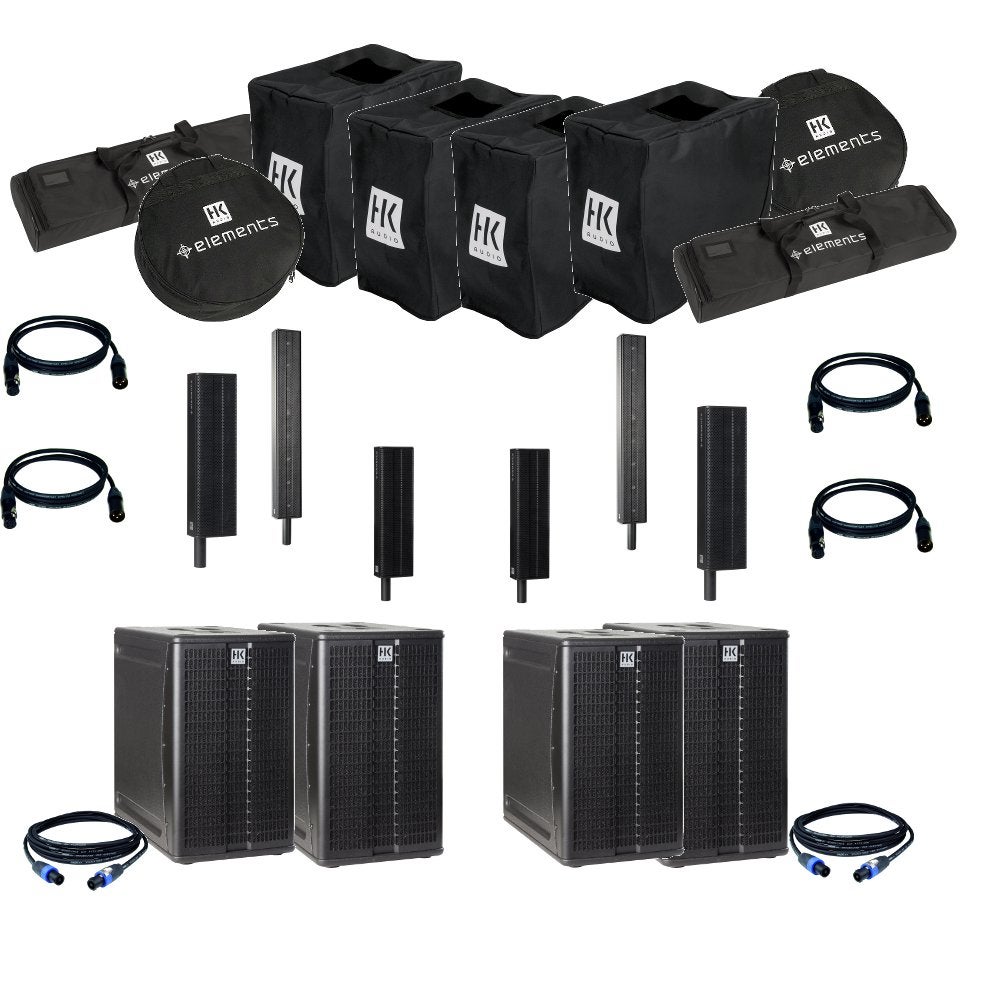 Hk Audio Module HK Audio Elements Audio setup with 4x subwoofers and 6x spea | Bax Music