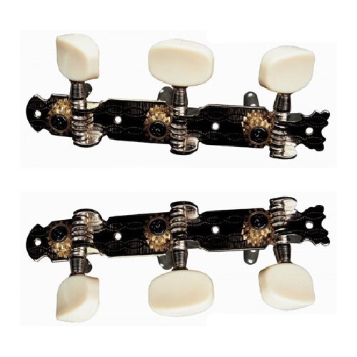 Yellow Parts mécaniques nickel pour guitare folk