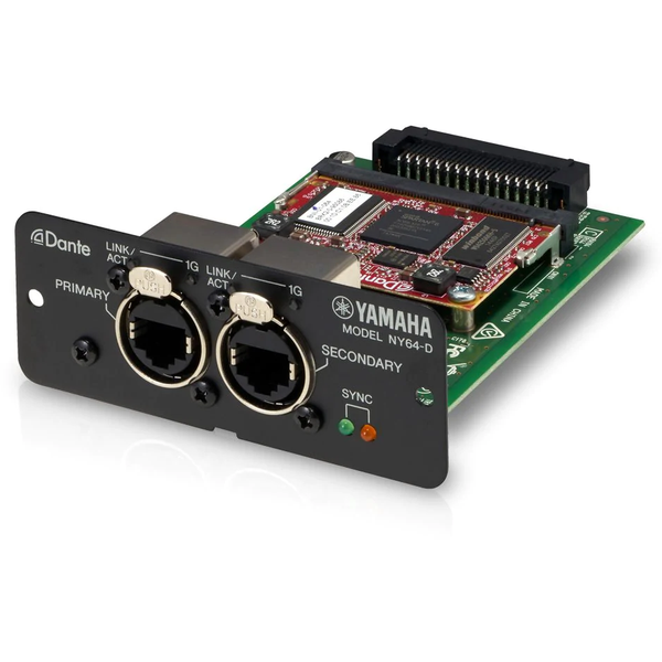 Yamaha NY64-D carte d'extension d'entrée/sortie Dante pour consoles de mixage TF