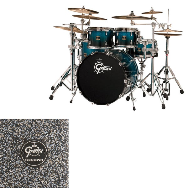 Gretsch Drums RN1-E604-BM Renown Maple 2013 Blue Metal shellset