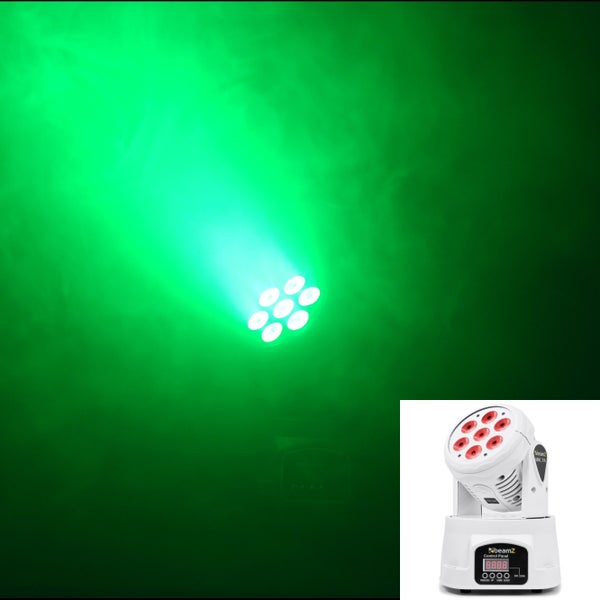 BeamZ MHL-74 WH 7x10 Watt RGBW Mini Wash Moving Head
