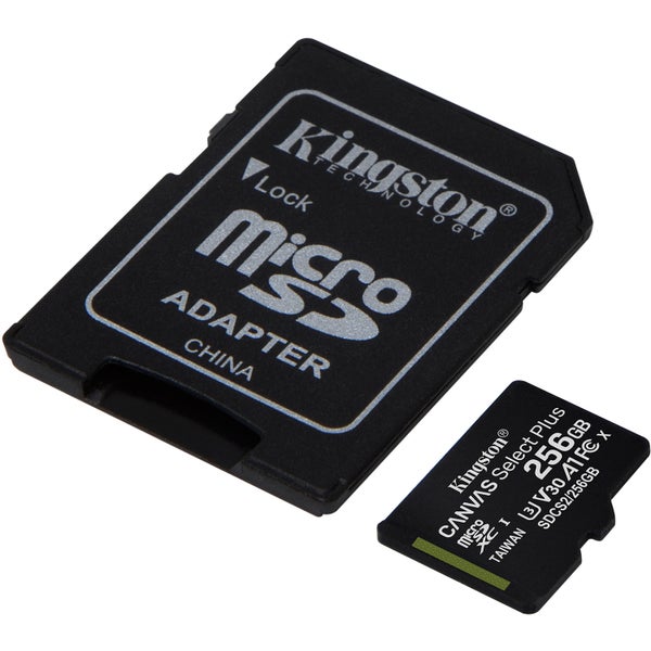 Kingston Canvas Select Plus 256GB MicroSD Card with Adapter