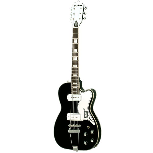 Eastwood Guitars Airline Tuxedo guitare semi-acoustique noire