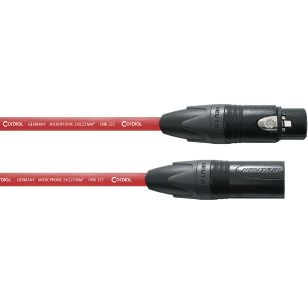Cordial CPM10FM-RD rode stereo kabel XLR (male) / XLR (female) 10 meter