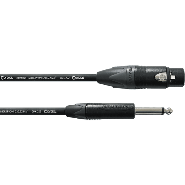 Cordial CPM10FP Peak XLR (female) / Jack (6.3 mm, male) mono - 10m