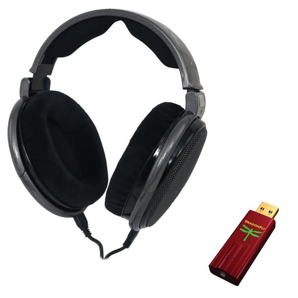 Sennheiser HD650 studio hoofdtelefoon bundel met Dragonfly Red