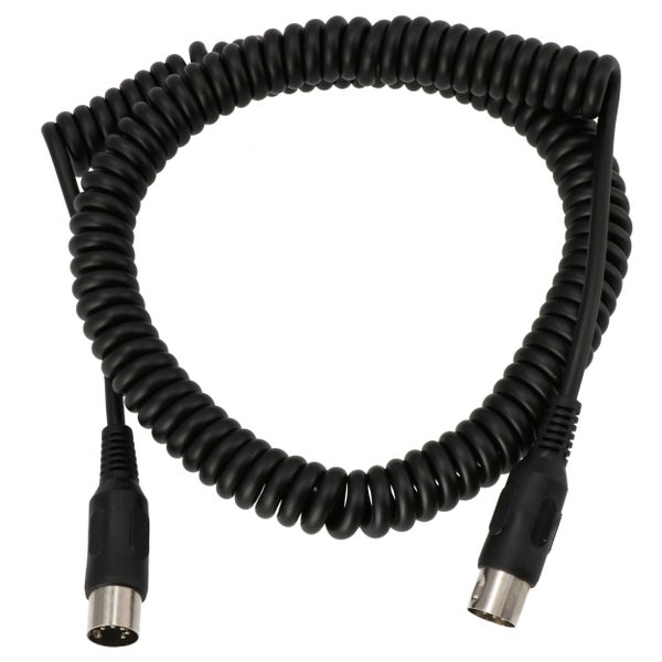 Devine VM1550 Male 5pin DIN to Male 5pin DIN Coiled MIDI Cable, 5m