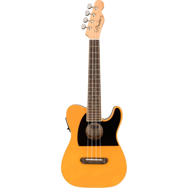 Fender Fullerton Tele Uke Butterscotch Blonde elektrisch-akoestische concert ukelele