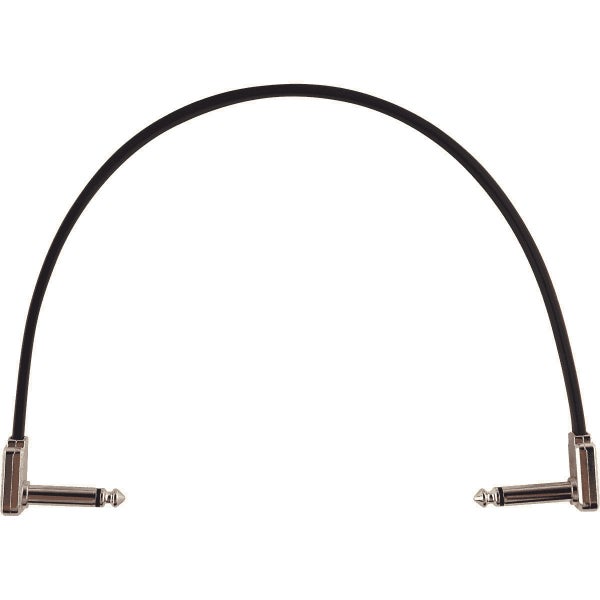 Ernie Ball 6227 Flat Ribbon Patch Cable câble patch 30 cm avec connecteurs jack plats coudés - noir