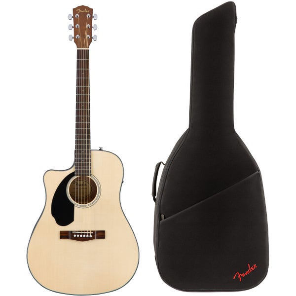 Fender CD-60SCE LH Natural guitare folk électro-acoustique + housse