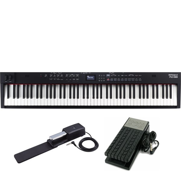 Roland RD-88 + expressiecontroller + sustainpedaal