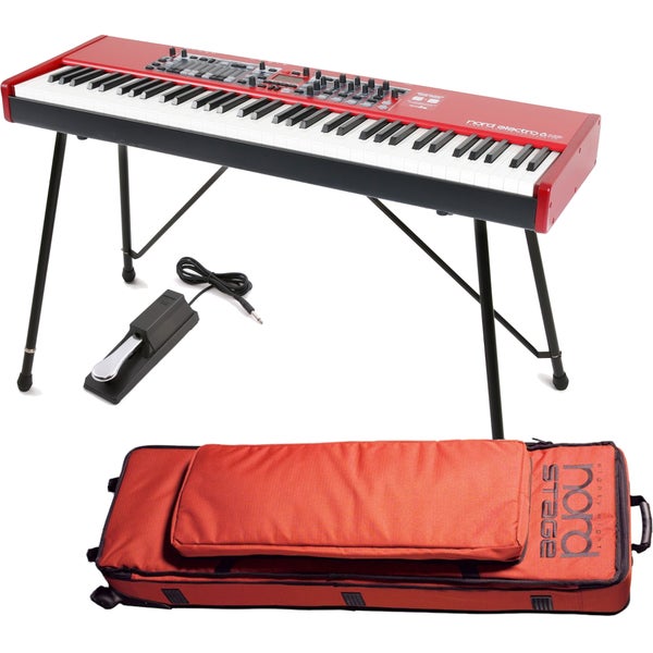 Clavia Nord Electro 6 HP teclado de escenario + soporte + estuche + pedal de sustain