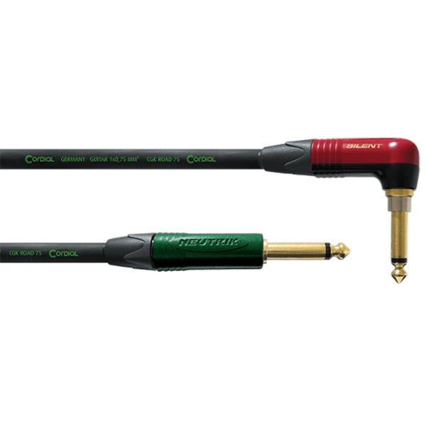 Cordial CRI6RP-SILENT ENCORE Right-Angled TS Jack - Straight TS Jack Cable, 6m
