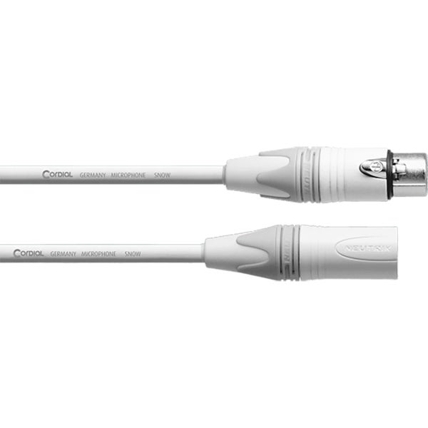 Cordial CXM10FM-SNOW ENCORE câble signal XLR mâle - XLR femelle blanc, 10 m