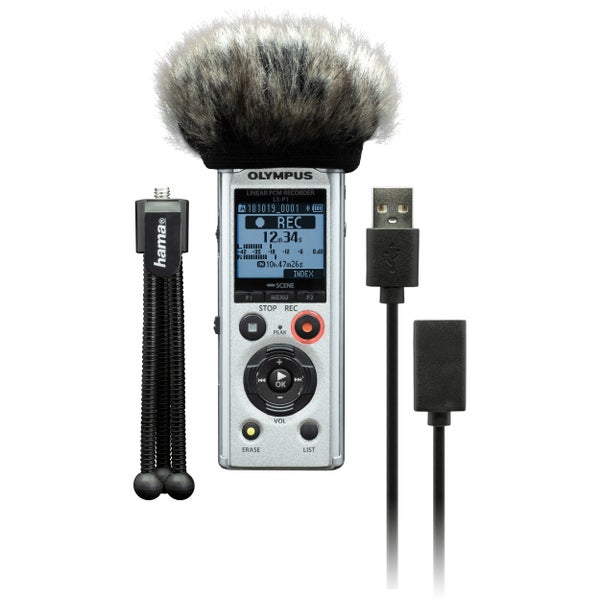 Olympus LS-P1 Podcaster Kit Inc. Mini-Tripod, Windscreen and USB Cable