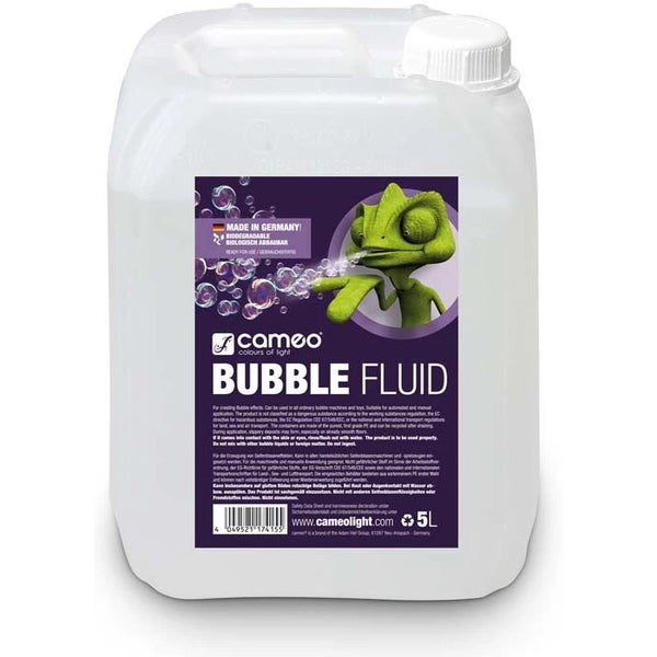 Cameo BUBBLE FLUID 5L liquide pour machine à bulles