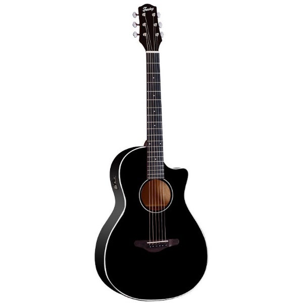 Fazley W120-CPBK-P ColourTune Electro-Acoustic Guitar with Gig Bag (Black)