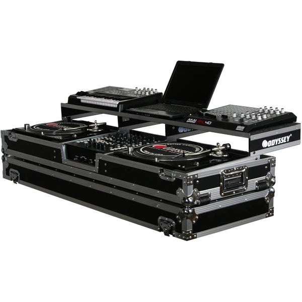 Odyssey FZGSPDJ12W Case for 1" Mixer + Two Standard Position Turntables