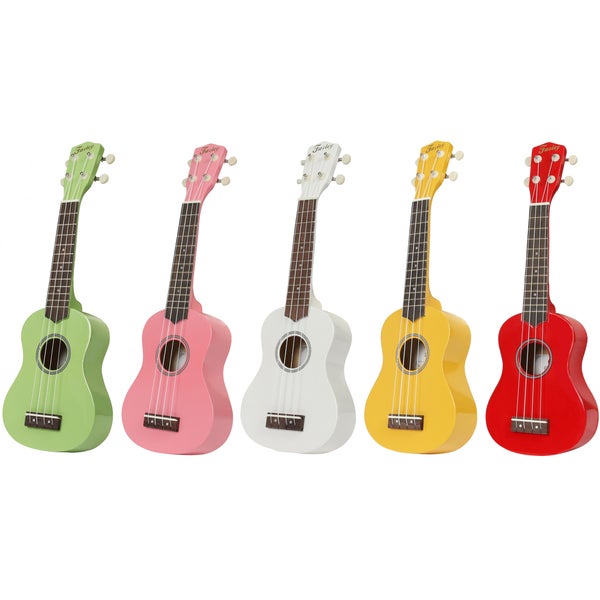 Fazley K21-W Multi-Colour Pack de 5 ukulélés soprano