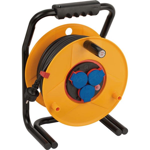 Brennenstuhl Brobusta Bretec 1312500 câble sur enrouleur IP44 avec 3 prises 40 m
