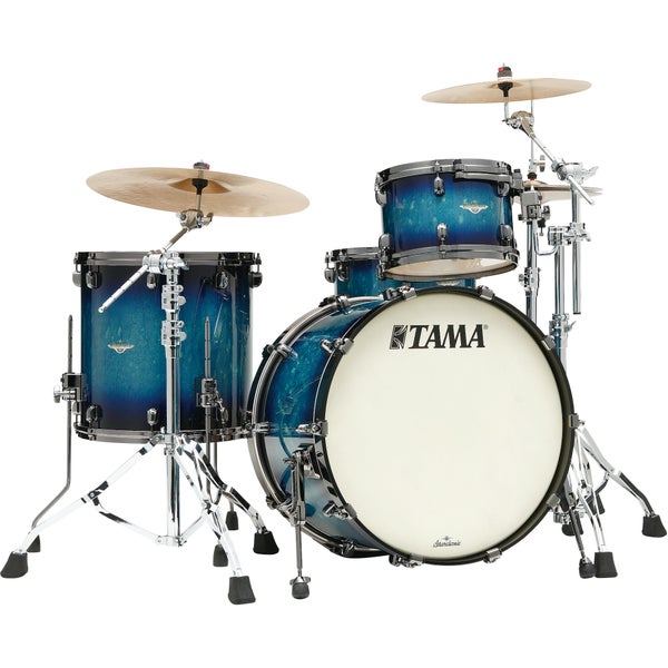 Tama MA32CZBNS-MEB Starclassic Maple Molten Electric Blue Burst 3-Piece Shell Set with Black Nickel Hardware