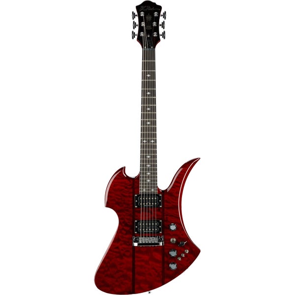 B.C. Rich Mockingbird Legacy STQ Hardtail Trans Red Electric Guitar