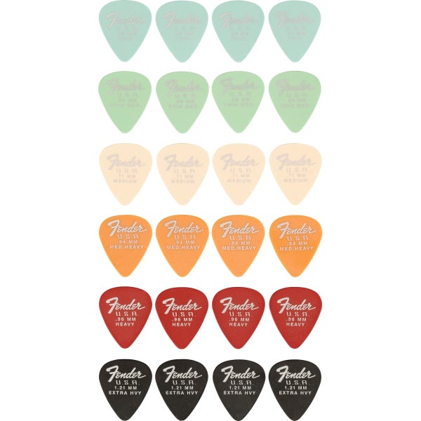 Fender Dura-Tone 351 Picks 24 Mix Plectrum Pack
