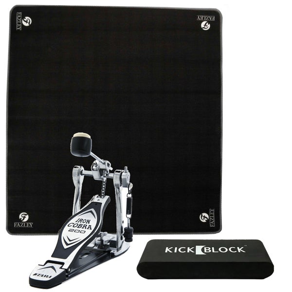 KickBlock Bass Drum Anchor incl. alfombrilla de bombo Fazley y pedal de bombo Iron Cobra