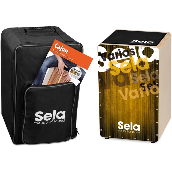 Sela SE 064 DE Varios Gold Cajon Set + Bag, Pad and Book (German)
