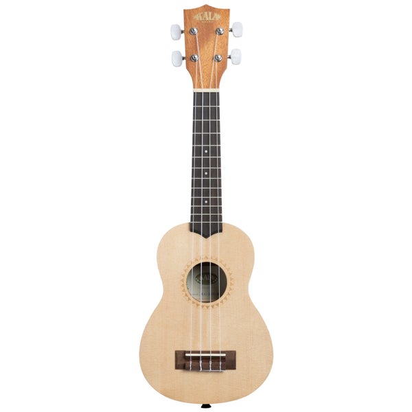 Kala KA-15S-S Satin Mahogany Spruce Top Soprano Ukulele with Gig Bag