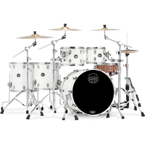 Mapex Saturn SR628XRM Satin White 5-Piece Rock Shell Set
